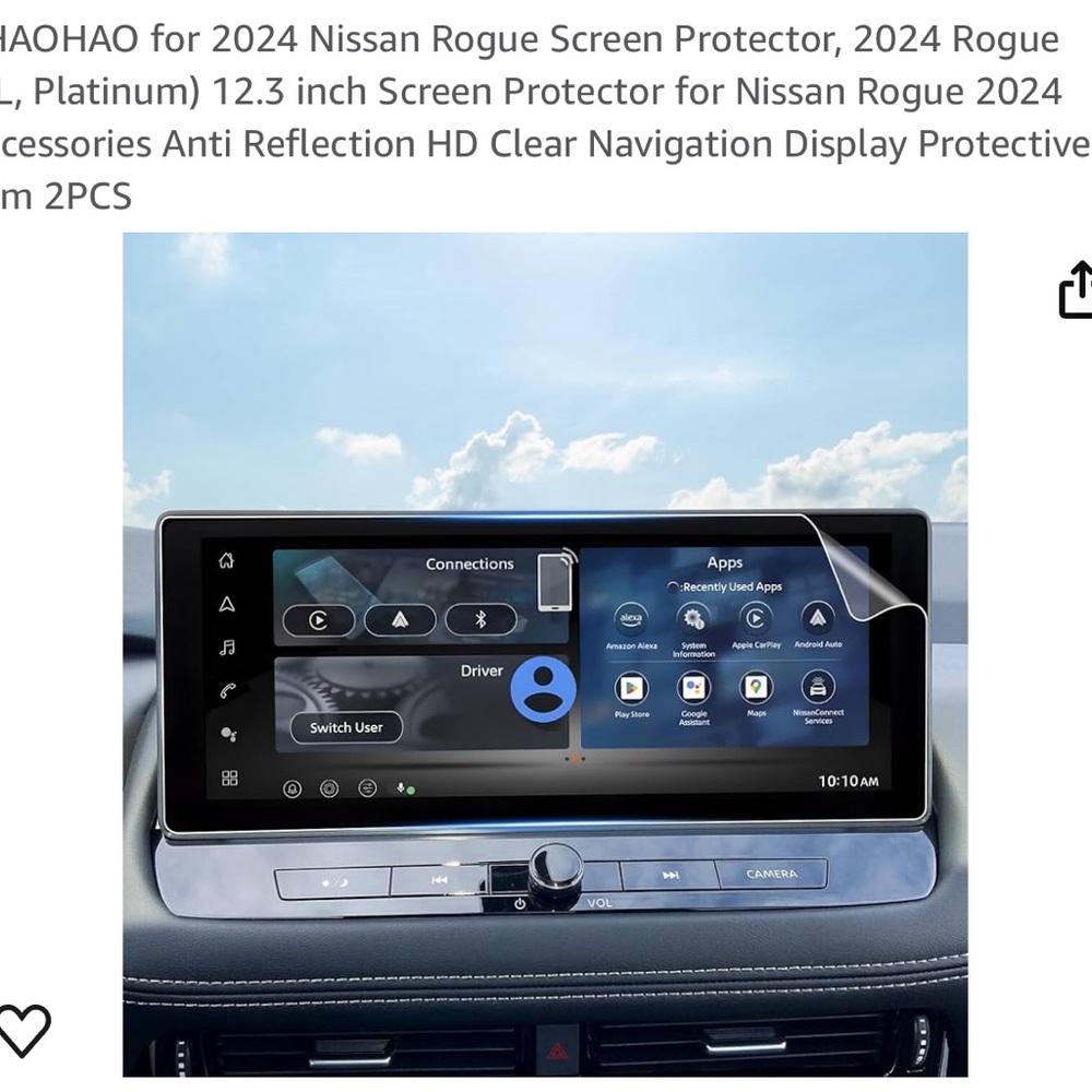 Screen protector for Nissan rogue